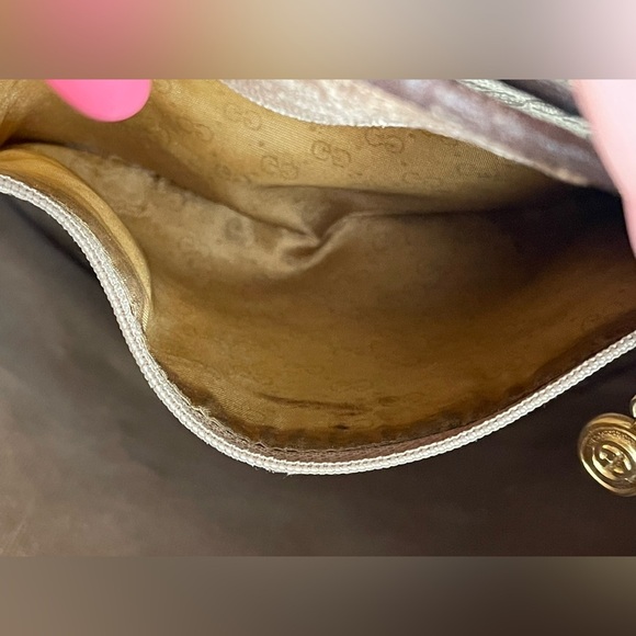 GUCCI 𝑉𝑖𝑛𝑡𝑎𝑔𝑒 MONOGRAM BUCKET DRAWSTRING BAG W/GUCCI DUST BAG🎬💯Authentic - Picture 11 of 16